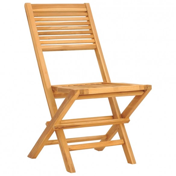 Chaises de jardin pliantes 4 pcs 47x62x90 cm bois massif teck