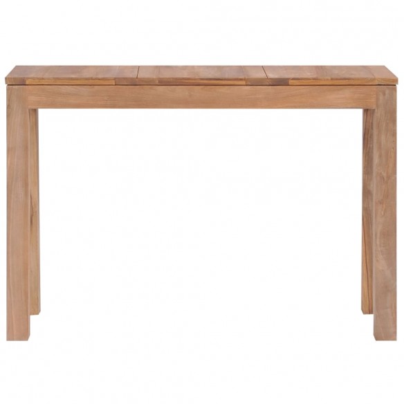 Table console Bois de teck et finition naturelle 110 x 35 x 76 cm