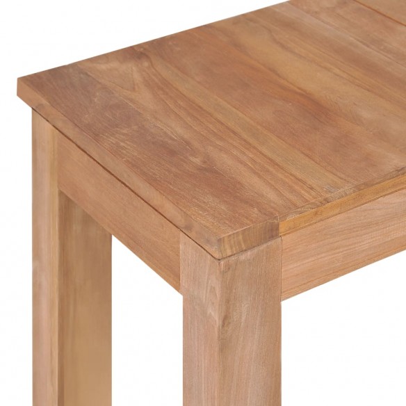 Table console Bois de teck et finition naturelle 110 x 35 x 76 cm