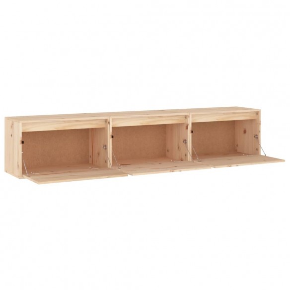 Meubles TV 3 pcs bois massif de pin