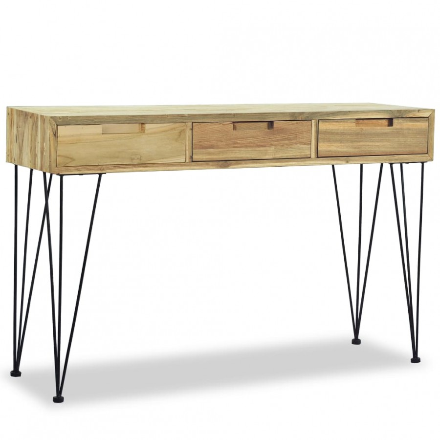 Table console 120 x 35 x 76 cm Teck massif