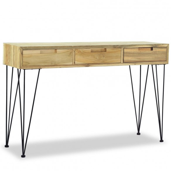 Table console 120 x 35 x 76 cm Teck massif