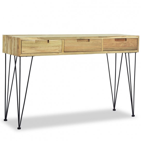 Table console 120 x 35 x 76 cm Teck massif