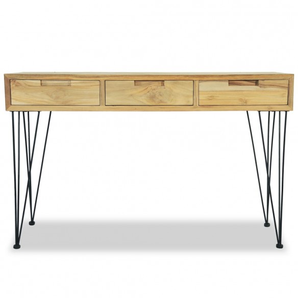 Table console 120 x 35 x 76 cm Teck massif