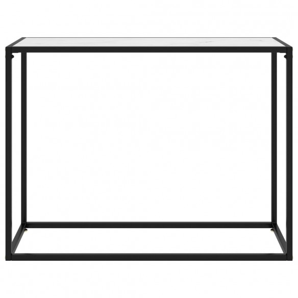 Table console Blanc 100x35x75 cm Verre trempé