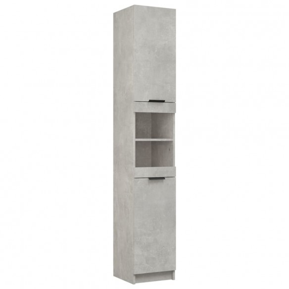 Armoire de salle de bain Gris béton 32x34x188,5 cm