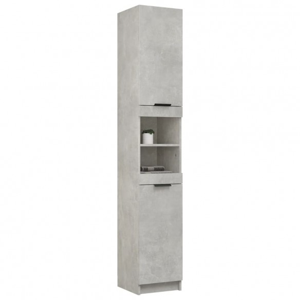 Armoire de salle de bain Gris béton 32x34x188,5 cm