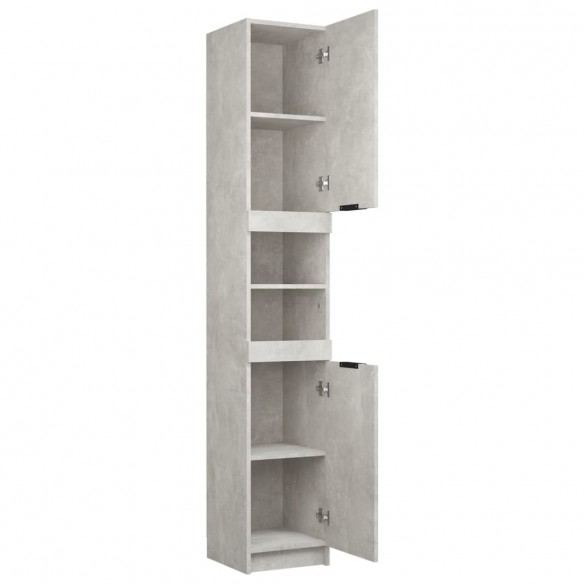 Armoire de salle de bain Gris béton 32x34x188,5 cm