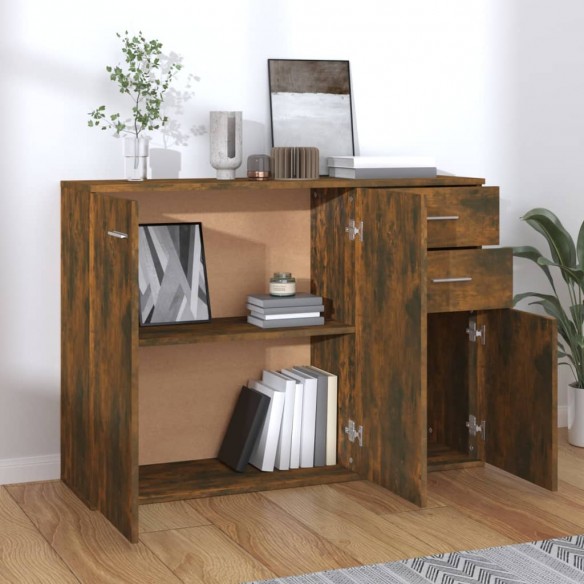 Buffet Chêne fumé 105x30x75 cm Bois d'ingénierie