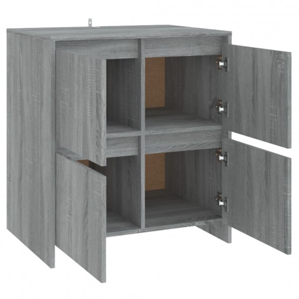 Buffets 2 pcs Sonoma gris 70x41x75 cm Aggloméré