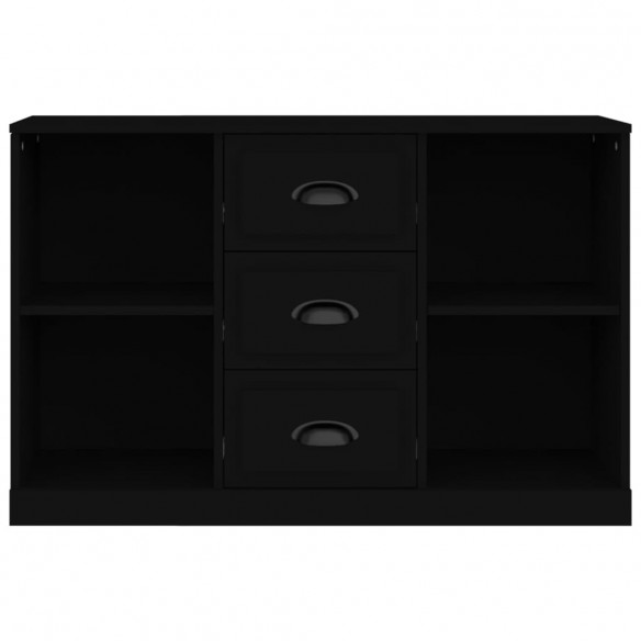 Buffet noir 104,5x35,5x67,5 cm bois d'ingénierie