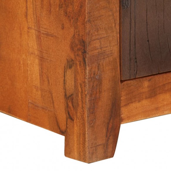 Table de chevet Bois d'acacia solide et bois de récupération
