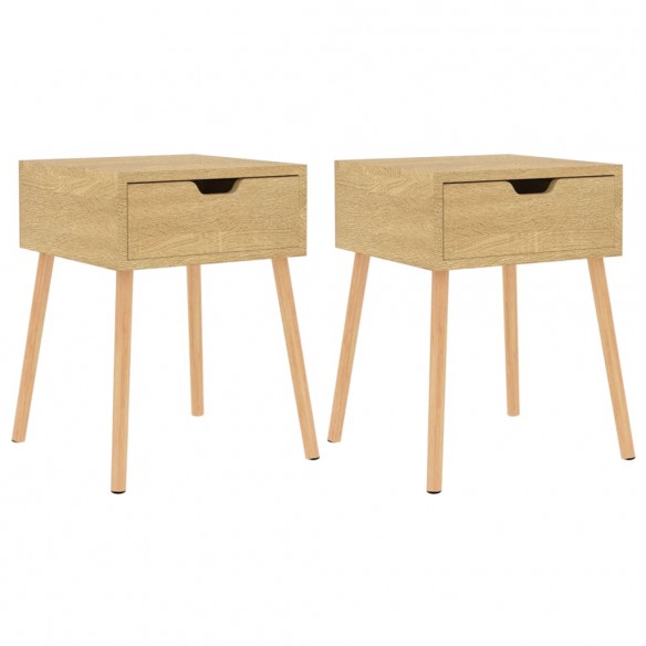 Tables de chevet 2 pcs Chêne sonoma 40x40x56 cm Aggloméré