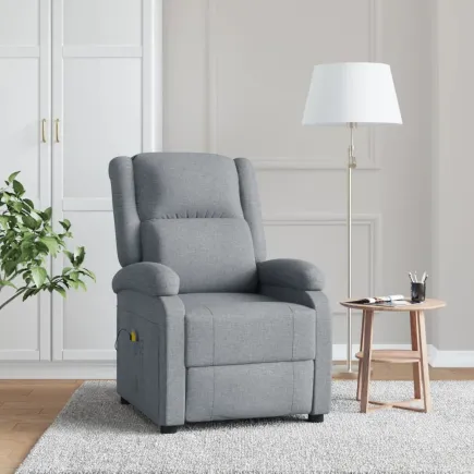 Fauteuil de massage Gris clair Tissu