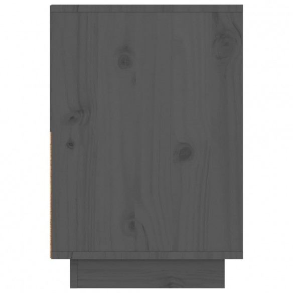 Table de chevet Gris 60x34x51 cm Bois de pin solide