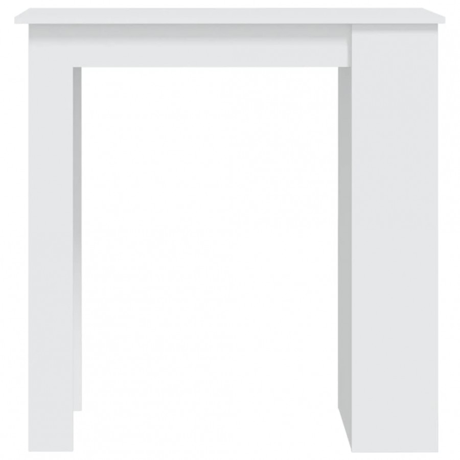 Table de bar avec rangement Blanc 102x50x103,5 cm Aggloméré Table de bar avec rangement Blanc 102x50x103,5 cm Aggloméré