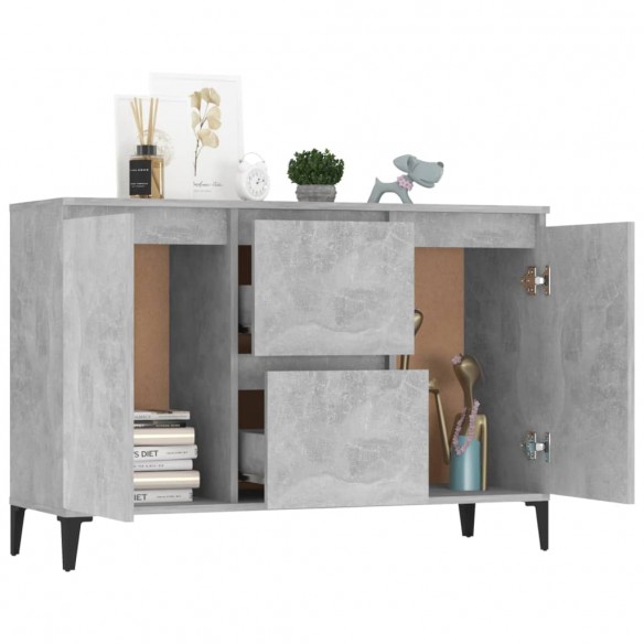 Buffet Gris béton 104x35x70 cm Aggloméré