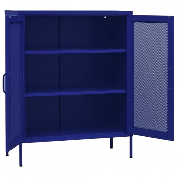 Armoire de rangement Bleu marine 80x35x101,5 cm Acier