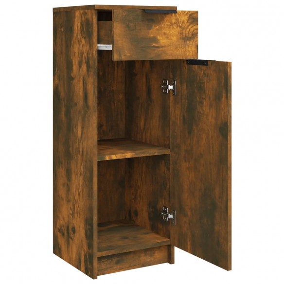 Armoire de bain Chêne fumé 32x34x90 cm Bois d'ingénierie