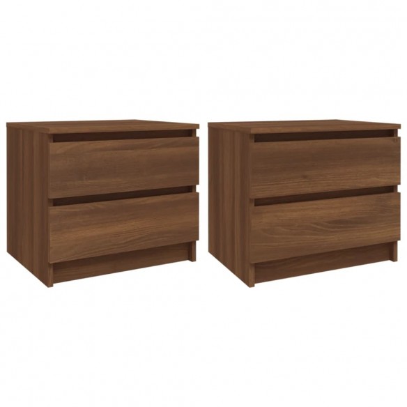 Tables de chevet 2pcs Chêne marron 50x39x43,5cm Bois ingénierie