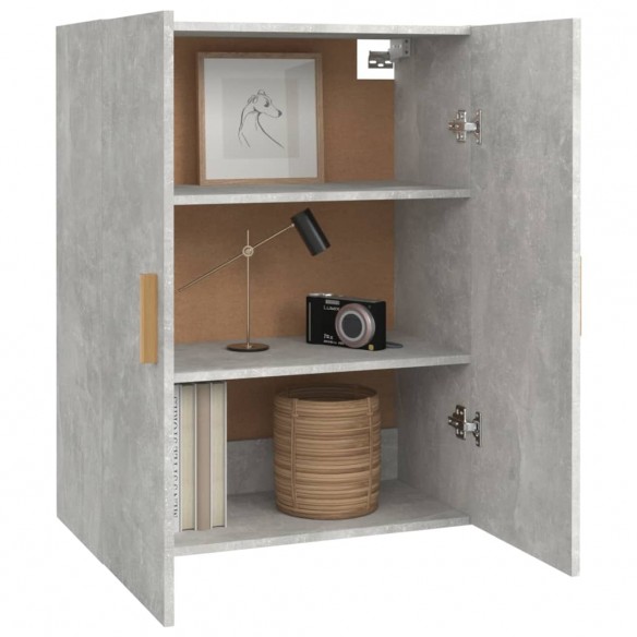 Armoire murale suspendue Gris béton 69,5x34x90 cm