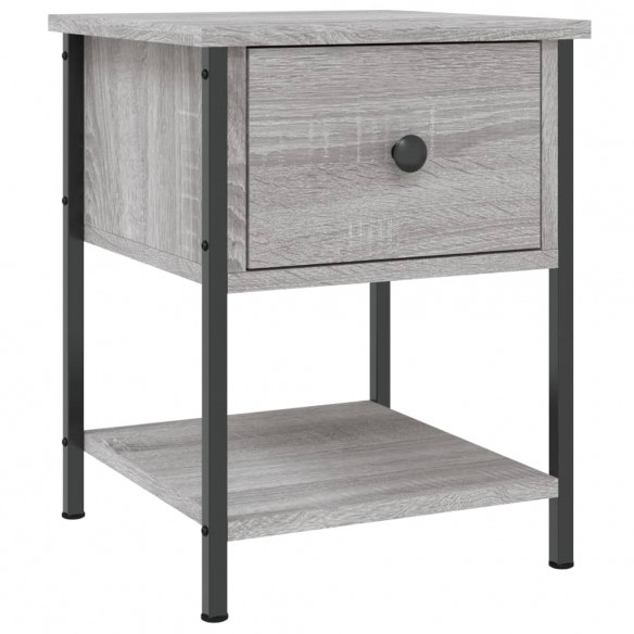 Table de chevet sonoma gris 34x35,5x45 cm bois d'ingénierie