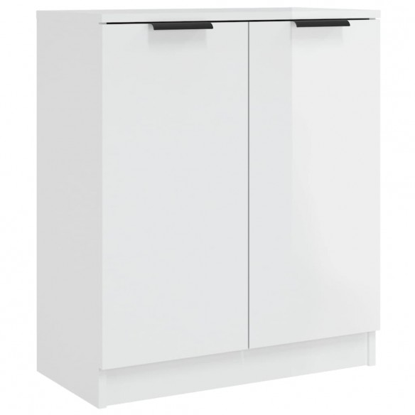 Buffets 2 pcs Blanc Brillant 60x30x70 cm Bois d'ingénierie