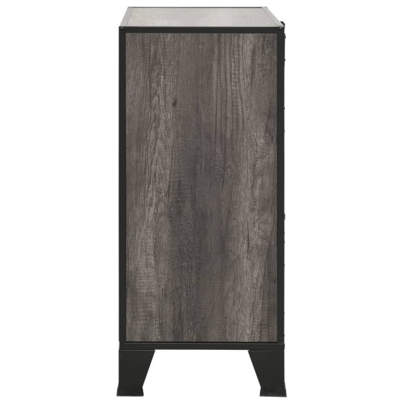 Armoire de rangement Gris 72x36x82 cm Métal et MDF