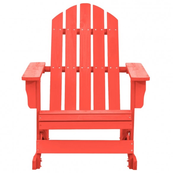 Chaise à bascule de jardin Adirondack Bois de sapin Rouge