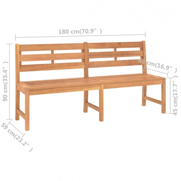 Banc de jardin 180 cm Bois de teck solide