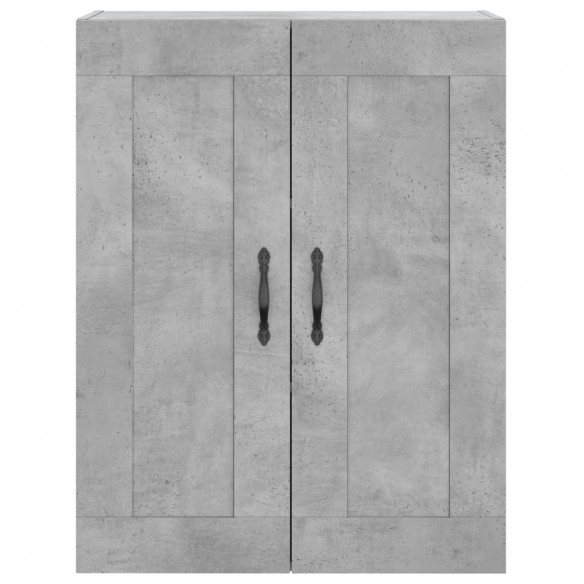 Armoires murales 2 pcs gris béton bois d'ingénierie