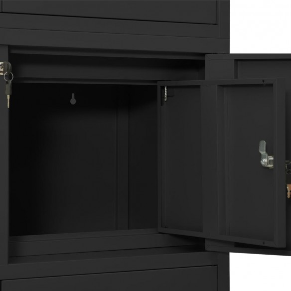 Armoire de bureau Anthracite 90x40x180 cm Acier