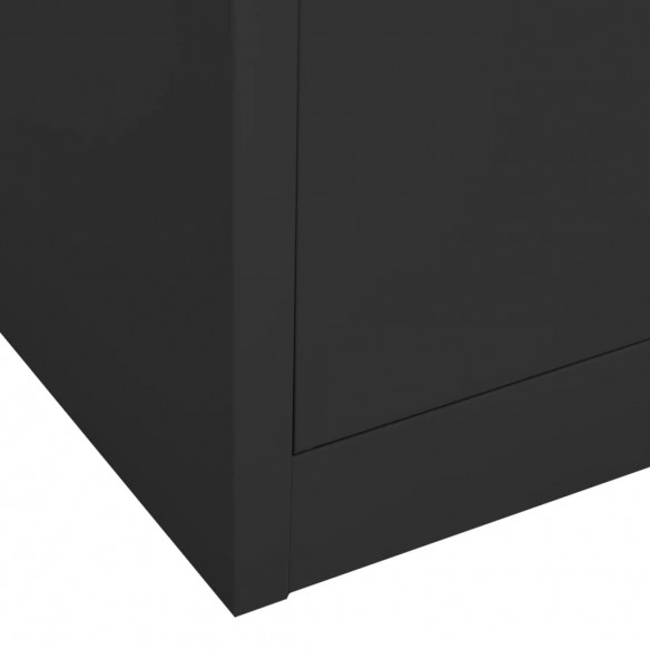 Armoire de bureau Anthracite 90x40x180 cm Acier