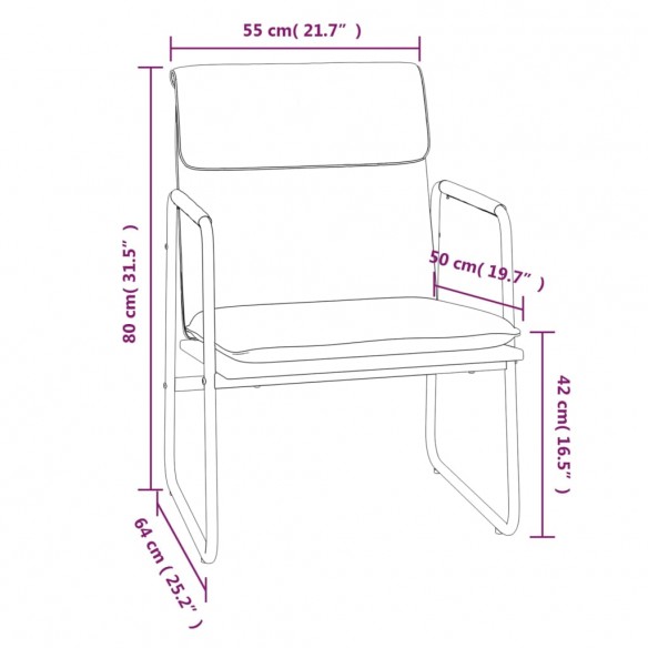 Chaise longue Gris clair 55x64x80 cm Tissu