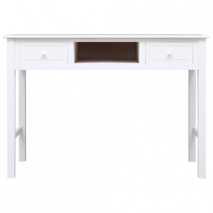 Buffet Blanc 108x45x76 cm Bois de Paulownia massif