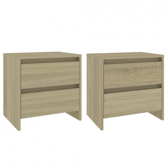 Tables de chevet 2 pcs Chêne sonoma 45x34,5x44,5 cm Aggloméré