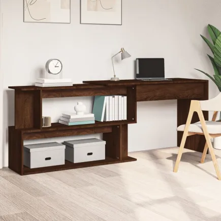 Bureau d'angle Chêne marron 200x50x76 cm