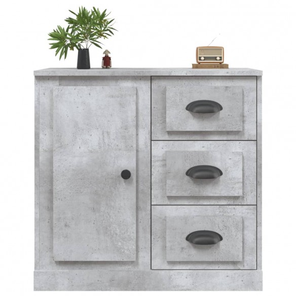 Buffet gris béton 70x35,5x67,5 cm bois d'ingénierie