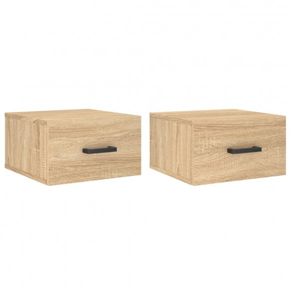 Tables de chevet murales 2 pcs chêne sonoma 35x35x20 cm