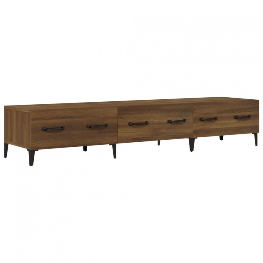 Meuble TV Chêne marron 150x34,5x30 cm  Meuble TV Chêne marron 150x34,5x30 cm