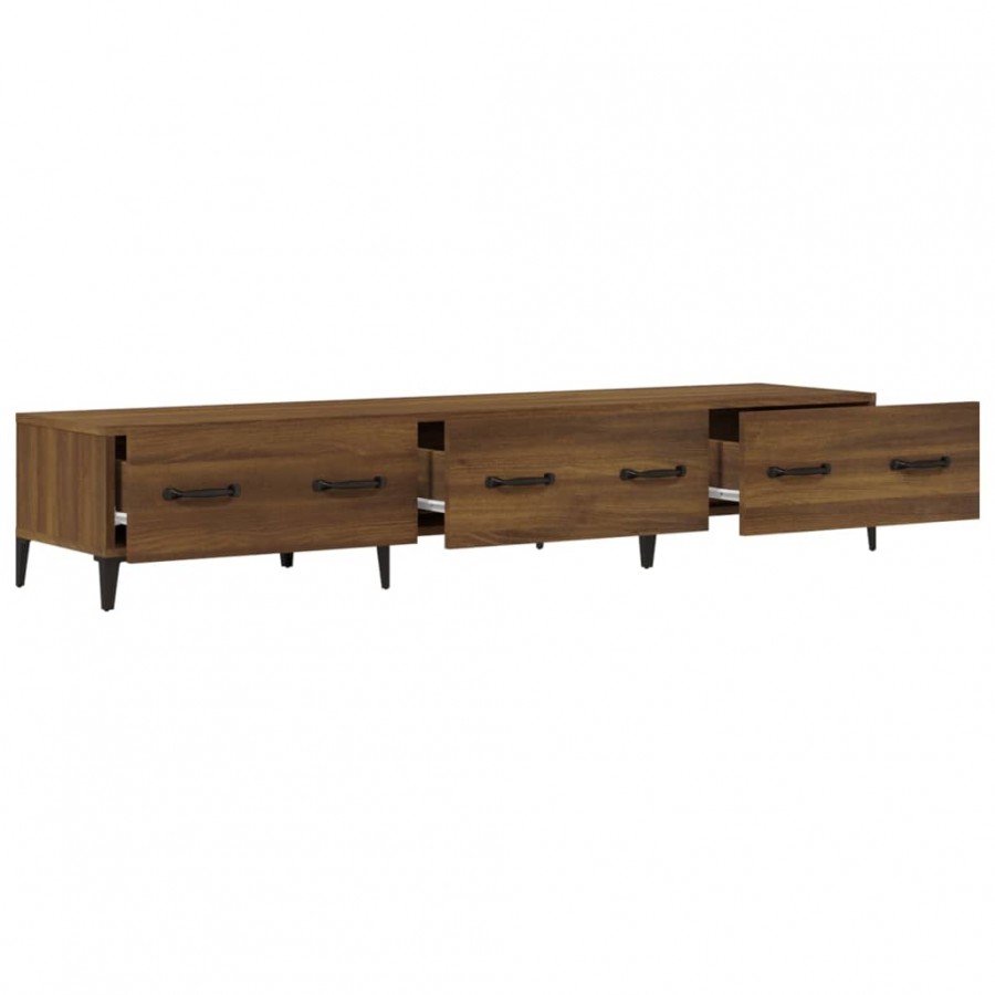 Meuble TV Chêne marron 150x34,5x30 cm  Meuble TV Chêne marron 150x34,5x30 cm