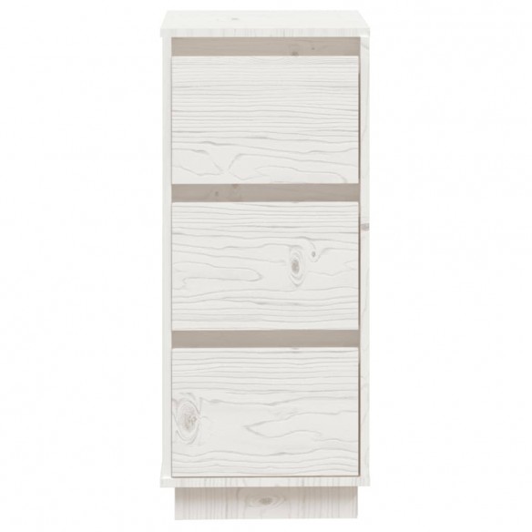 Buffets 2 pcs Blanc 32x34x75 cm Bois massif de pin