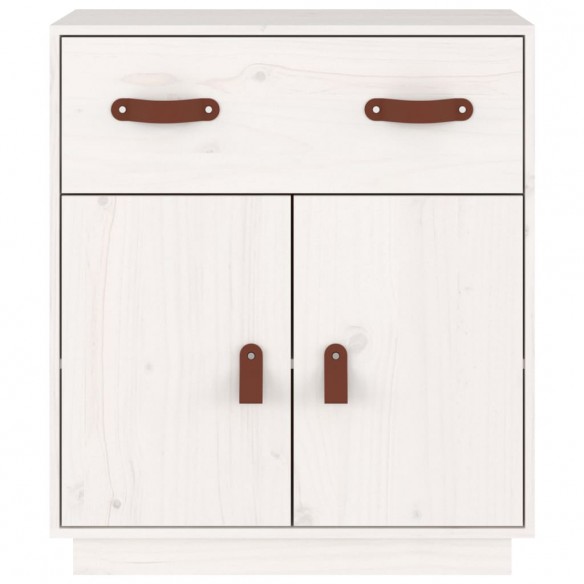 Buffet Blanc 65,5x40x75 cm Bois massif de pin