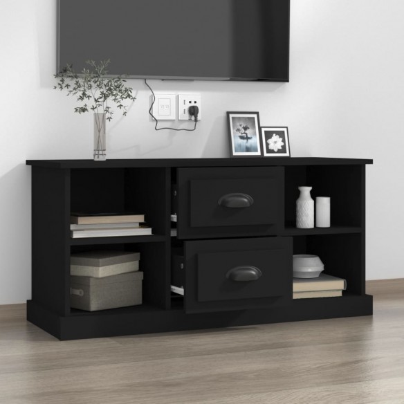 Meuble TV noir 99,5x35,5x48 cm bois d'ingénierie