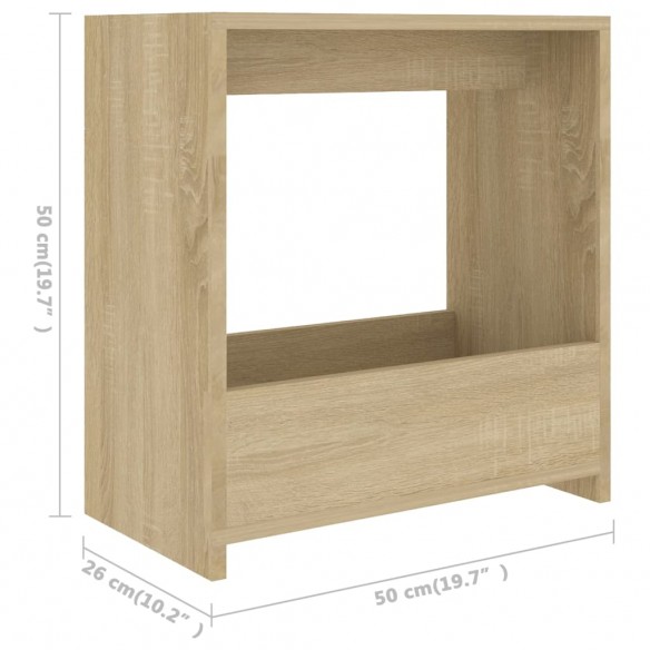 Table d'appoint Chêne sonoma 50x26x50 cm Aggloméré