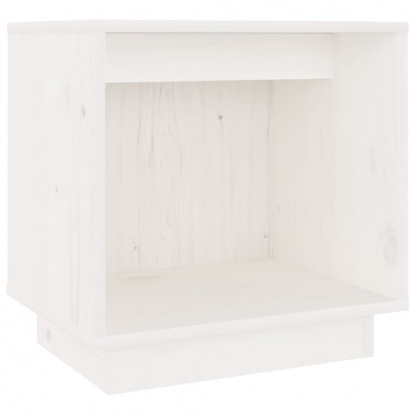 Table de chevet Blanc 40x30x40 cm Bois de pin solide