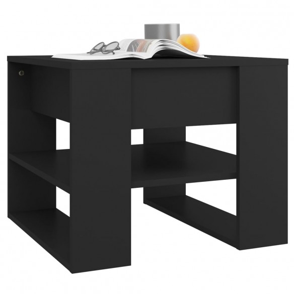Table basse Noir 55,5x55x45 cm Bois d'ingénierie