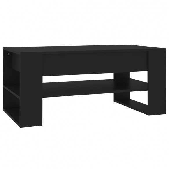 Table basse Noir 102x55x45 cm Bois d'ingénierie