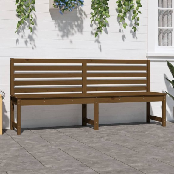 Banc de jardin marron miel 201,5 cm bois de pin massif