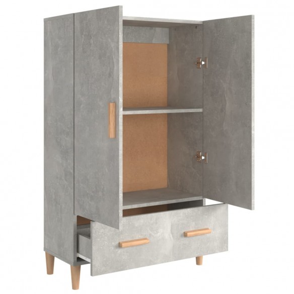 Buffet Gris béton 70x31x115 cm Bois d'ingénierie